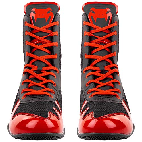 Venum Elite, Zapatillas de Boxeo Unisex Adulto, Multicolor (Negro/Rojo 100), 42.5 EU