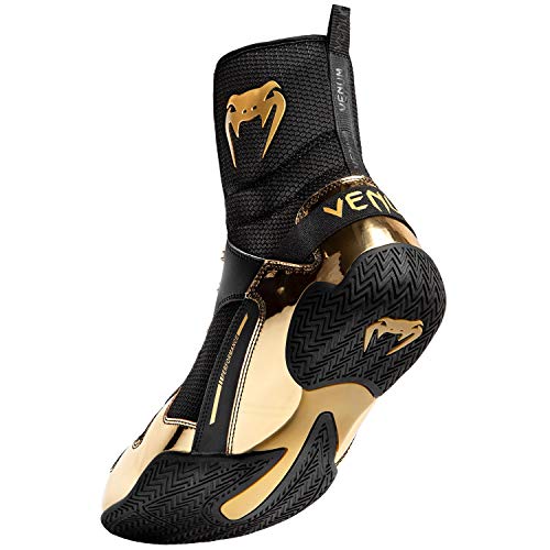 Venum Elite, Zapatos de Boxeo Unisex Adulto, Negro/Dorado, 44 EU