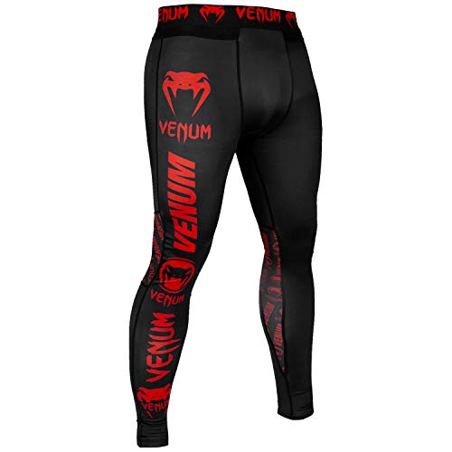 VENUM Logos Pantalones de Chandal, Hombre, Negro/Rojo, L