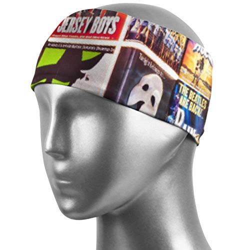 Verctor Diademas Coloridas Manhattan Nueva York Times Square Wit destacado Diademas para Mujeres Headwraps Unisex Absorbe la Humedad