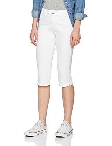 Vero Moda Vmhot Seven NW Dnm Slit Knicker Mix Noos Pantalones, Blanco (Bright White Bright White), 36 (Talla del Fabricante: X-Small) para Mujer