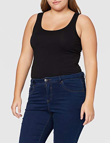 Vero Moda Vmmaxi My Soft Long Tank Top Noos Camiseta sin Mangas, Negro (Black), 40 (Talla del Fabricante: Large) para Mujer