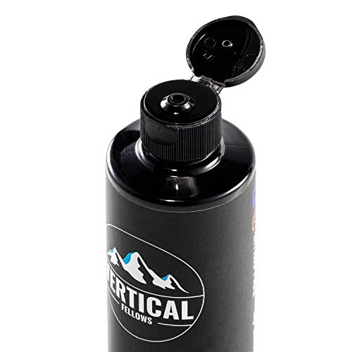 VERTICAL FELLOWS 250 ml Liquid Chalk – Tiza líquida para escalada, escalada, levantamiento de pesas, crossfit, magnesio líquido para gimnasia