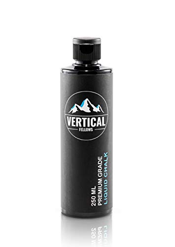 VERTICAL FELLOWS 250 ml Liquid Chalk – Tiza líquida para escalada, escalada, levantamiento de pesas, crossfit, magnesio líquido para gimnasia