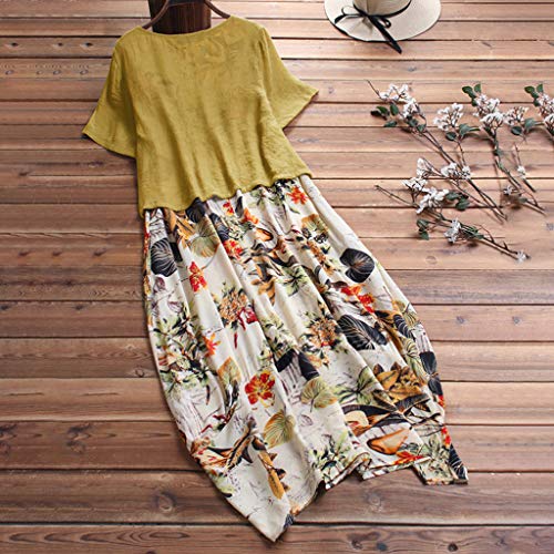 Vestidos Mujer Casual Vestido De Verano Largo Maxi Falda Mujer Cuello En V Estampado De Sin Mangas Fiesta Mujer Boho Playa Sundress,Vestidos Mujer Casual