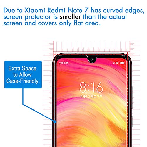 VGUARD [3 Unidades] Protector de Pantalla para Xiaomi Redmi Note 8 / Xiaomi Redmi Note 7, Cristal Vidrio Templado Premium para Xiaomi Redmi Note 8 / Xiaomi Redmi Note 7