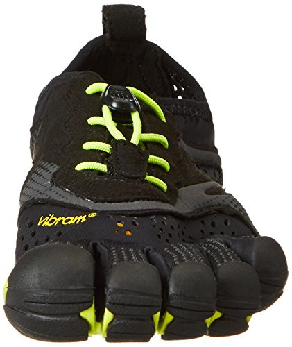 Vibram FiveFingers V-Run, Zapatillas Hombre, Negro (Black/Yellow), 40 EU