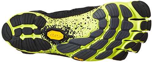 Vibram FiveFingers V-Run, Zapatillas Hombre, Negro (Black/Yellow), 40 EU