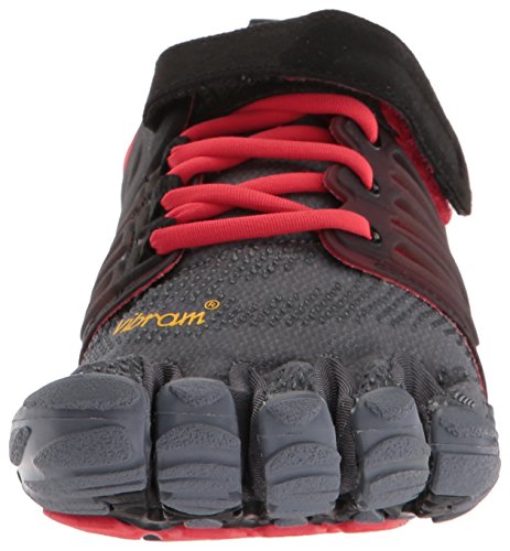 Vibram Fivefingers V-Train, Zapatillas de Deporte para Hombre, Gris (Grey/Black/Red Grey/Black/Red), 45 EU