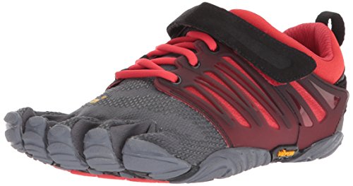 Vibram Fivefingers V-Train, Zapatillas de Deporte para Hombre, Gris (Grey/Black/Red Grey/Black/Red), 45 EU