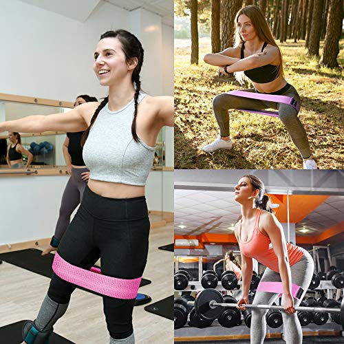 Victoper Set de 3 Bandas para Yoga/Crossfit/Entrenamiento de Fuerza/Pilates/Fisioterapia Fitness Elásticas de Resistencia con Guía de Ejercicios