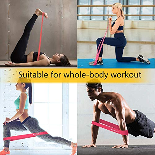 Victoper Set de 5 Bandas para Yoga/Crossfit/Entrenamiento de Fuerza/Pilates/Fisioterapia Fitness Elásticas de Resistencia con Guía de Ejercicios…