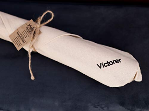 Victor - Bate de béisbol de Madera Natural con una Correa de Mano Paracord, Defensa Propia, como Regalo o decoración