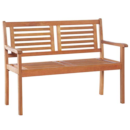 vidaXL Banco Jardín 2 Plazas Madera Eucalipto 120x60x89 Taburete Asiento Silla