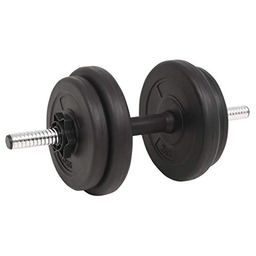 vidaXL Juego de Pesas 60kg Barra y Mancuernas Fitness Musculación Gimnasio Gym