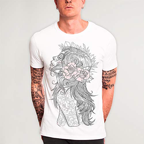 VIENTO Katrina Camiseta para Hombre (S, Blanco)