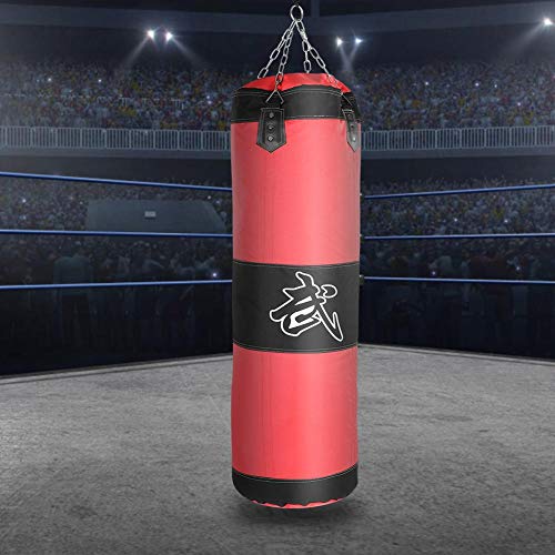 VIFER Saco de Arena Vacío de Entrenamiento Boxeo Gancho Patada Saco de Arena Lucha Karate Punch Saco de Arena Saco de Arena, 1PC(0.8m-Rojo)