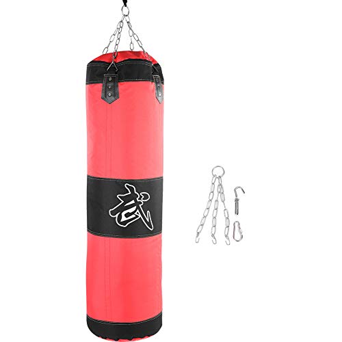 VIFER Saco de Arena Vacío de Entrenamiento Boxeo Gancho Patada Saco de Arena Lucha Karate Punch Saco de Arena Saco de Arena, 1PC(0.8m-Rojo)