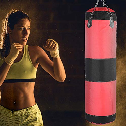 VIFER Saco de Arena Vacío de Entrenamiento Boxeo Gancho Patada Saco de Arena Lucha Karate Punch Saco de Arena Saco de Arena, 1PC(0.8m-Rojo)