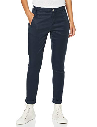 Vila NOS Vichino Rwre 7/8 New Pant-Noos Pantalones, Azul (Total Eclipse Total Eclipse), 40 (Talla del Fabricante: 38) para Mujer