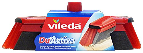 VILEDA 317-0340 DuActiva Escoba, Negro/ Gris/ Rojo, Estándar