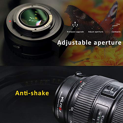 VILTROX Adaptador de lente AF EF-EOS M2 de 0,71 x Aumento de Velocidad Reducer Auto Focus para objetivo Canon EF a EOS EF-M cámara