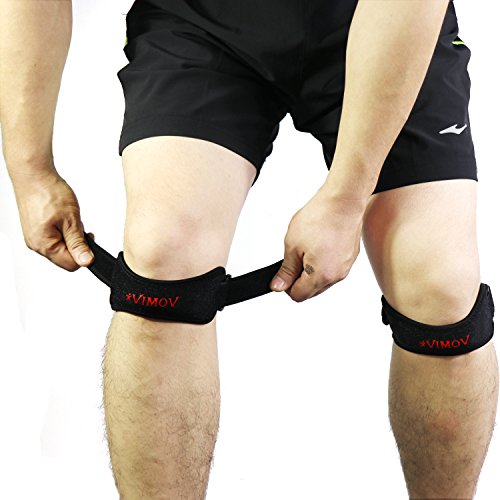 VIMOV Rodilla Protector (2 Pack) - Cinta Rotulian, Banda Rotuliana Ajustable para Tenis, Correr, Saltar