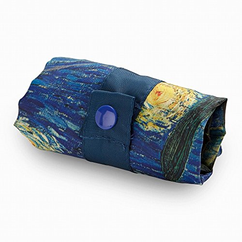 VINCENT VAN GOGH The Starry Night Bag: Gewicht 55 g, Größe 50 x 42 cm, Zip-Etui 11 x 11.5 cm, handle 27 cm, water resistant, made of polyester, OEKO-TEX certified, can carry up to 20 kg