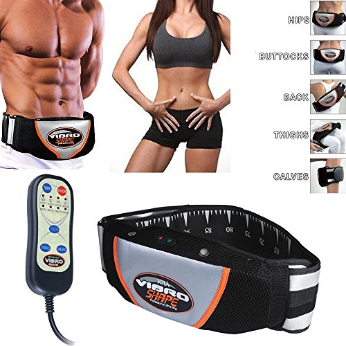 Vinteky® Cinturón Vibratorio para Masaje Auto Modelo 5 Niveles Cinturón para Adelgazar Reductora de Peso y Moldeadora para la Cintura Ajustable para Hombres y Mujeres Recomendado Adelgazante y Masaje