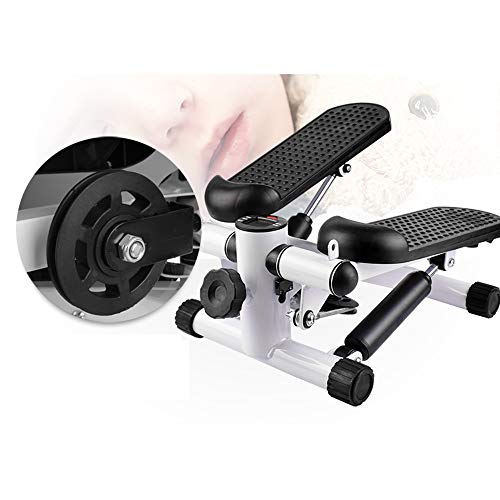 Vinteky Máquina de Step Swing Stepper con Cintas de Entrenamiento para Profundidad Musculatura, Negro + Blanco