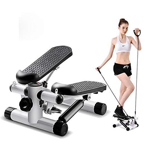 Vinteky Máquina de Step Swing Stepper con Cintas de Entrenamiento para Profundidad Musculatura, Negro + Blanco