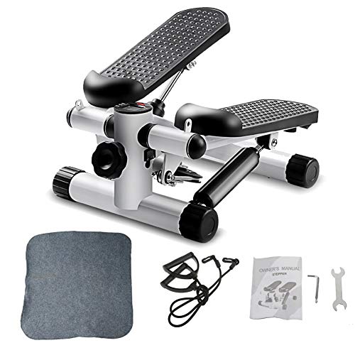 Vinteky Máquina de Step Swing Stepper con Cintas de Entrenamiento para Profundidad Musculatura, Negro + Blanco