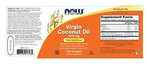 VIRGIN COCONUT OIL 1000mg - 120 softgels