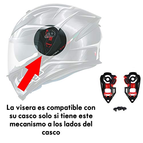 Visera Agv K3 sv K1 K5 K5s s4-sv Horizon Skyline Stealth Numo Casco Todos Los Tamaños Pantella No Original Aftermarket (Light Fume')