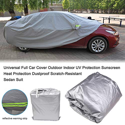 VISLONE Funda de Coche, Funda para Coche Exterior Resistente al Viento, a la Lluvia, a la Nieve, a Los Rayos UV, Cubierta Impermeable de Sedán Tamaño Completo (XL (482 * 178 * 119 cm))