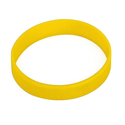 Vitalite - Pulseras de Silicona para Adultos, 100 Unidades, Amarillo