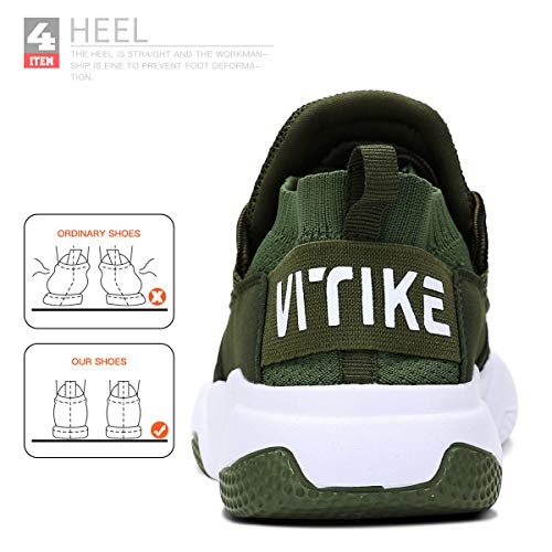 VITIKE Zapatillas Unisex Niños Zapatillas de Deporte para de Las Muchachas de Los Muchachos Al Aire Zapatillas (30, 2-Verde)