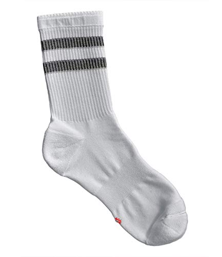 vitsocks Calcetines Deporte BAMBÚ Antiampollas Hombre (3 PARES) Skate Tenis, 2x blancos 1x negro, 39-42