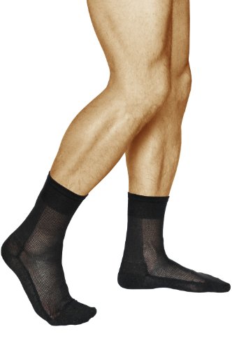 vitsocks Calcetines PLATA-Algodón Anti-Olor Hombre (3 PARES) Antibacterianos Respirables, negro, 44-46