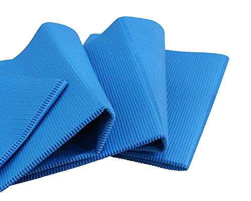 VLFit Esterilla de Yoga Antideslizante - Colchoneta de 173 x 61 x 0,6cm - Alfombra Plegable para Entrenamiento Gimnasia y Pilates (Azul)