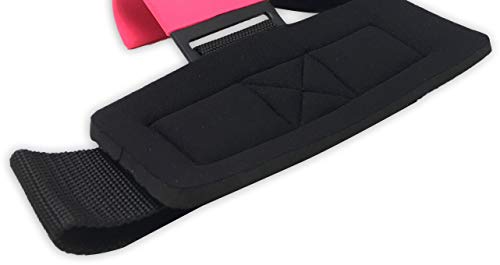Voltrix Fitness 7 mm gancho de elevación Acolchado de neopreno Recubrimiento antideslizante Asegure su agarre y alcance sus objetivos con guantes de entrenamiento de primera calidad (rojo)