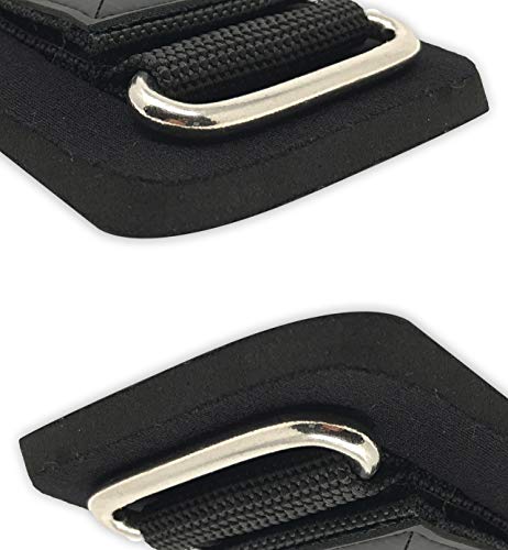 Voltrix Fitness 7 mm gancho de elevación Acolchado de neopreno Recubrimiento antideslizante Asegure su agarre y alcance sus objetivos con guantes de entrenamiento de primera calidad (rojo)