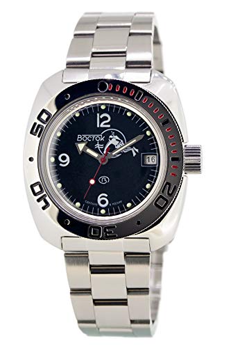 Vostok Amphibian 710634 - Reloj de pulsera para buceadores militares rusos 2416B/2415, 200 m automático