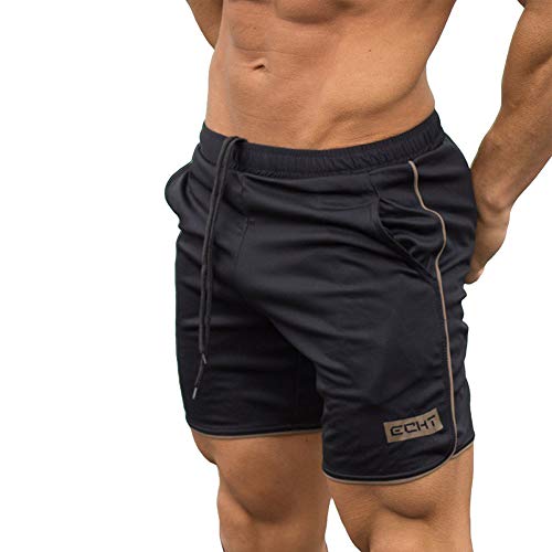 VPASS Pantalones para Hombre,Chándal de Hombres Color sólido Gym Deportivos Transpiración de Secado rápido Elásticos Pants Skinny Pantalones Jogging Fitness Slim Fit Corta Pantalones