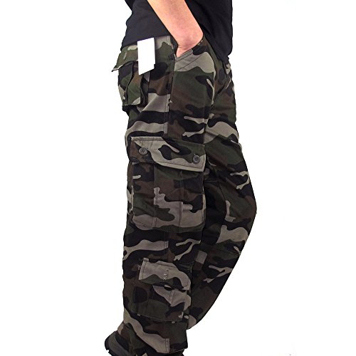 VPASS Pantalones para Hombre,Pantalones Casuales Camuflaje Moda Trabajo Pantalones Pants Jogging Pantalon Fitness Slim Fit Pantalones Largos Pantalones Ropa de Hombre Pantalones de Trekking