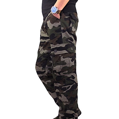 VPASS Pantalones para Hombre,Pantalones Casuales Camuflaje Moda Trabajo Pantalones Pants Jogging Pantalon Fitness Slim Fit Pantalones Largos Pantalones Ropa de Hombre Pantalones de Trekking