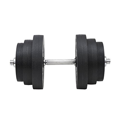 WANGYONGQI Juego de Mancuernas Fitness Pesas 40 KG Gimnasio doméstico Ajustable y Culturismo con Barra de Acero y Discos