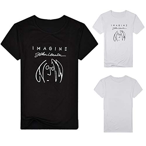 waotier Camiseta De Manga Corta De Hombre Top De Manga Corta con Estampado De Hombre con Texto Imagine De Primavera Y Verano