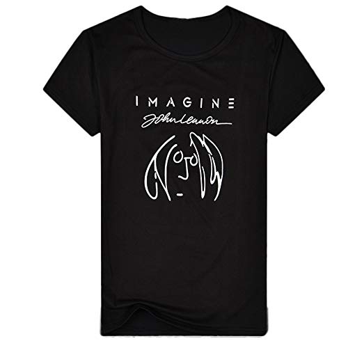 waotier Camiseta De Manga Corta De Hombre Top De Manga Corta con Estampado De Hombre con Texto Imagine De Primavera Y Verano