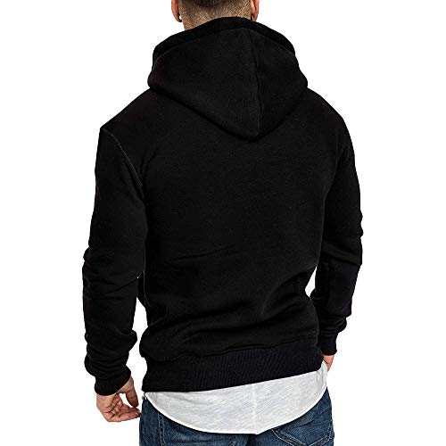 waotier Sudaderas con Capucha Ropa Deportiva Hombre Manga Larga Otoño Invierno Casual Color sólido Slim Fit Sudadera con Capucha Top Blusa Chándales